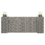 vidaXL Planteringsgabion H-formad stål 260x40x100 cm
