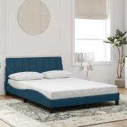 vidaXL Bed Frame without Mattress "Hanko" Blue 140x190 cm Velvet