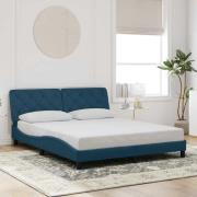 vidaXL Bed Frame without Mattress Blue 160x200 cm Velvet