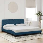 vidaXL Bed Frame without Mattress Blue 180x200 cm Velvet