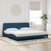 vidaXL Bed Frame without Mattress Blue 200x200 cm Velvet