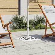 vidaXL Parasollfot vit 12 kg 49 cm gjutjärn