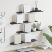 vidaXL Flytande hylla 4 pcs Antracit 60 x 8,5 x 2,5 cm Stål