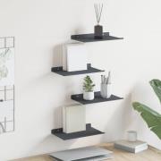 vidaXL Flytande hylla 4 pcs Antracit 30 x 18 x 2,5 cm Stål