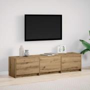 vidaXL TV-skåp med led Artisan Ek 165 x 34 x 40 cm Konstruerat trä