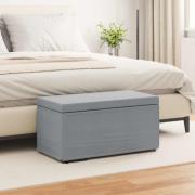 vidaXL Pall Ljusgrå 81 x 41 x 40 cm Tyg och Konstruerat Trä