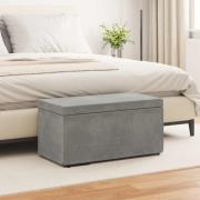 vidaXL Pall Ljusgrå 81 x 41 x 40 cm Sammet och konstruerat trä