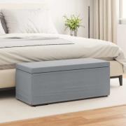 vidaXL Pall Ljusgrå 101 x 41 x 40 cm Tyg och Konstruerat Trä