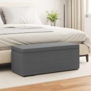 vidaXL Pall Mörkgrå 101 x 41 x 40 cm Tyg och Konstruerat Trä