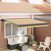 vidaXL Utfällbar markis Flerfärgsdesign 350 x 250 cm Tyg och Metall