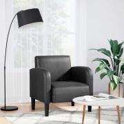 vidaXL Soffstol med armstöd svart 54 cm konstläder