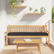 vidaXL Pallkudde Svart 180 x 40 x 8 cm Oxford Tyg