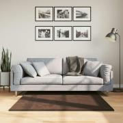 vidaXL Områdesmattor Fyrkantig HUARTE Brun 120 x 120 cm Polyester