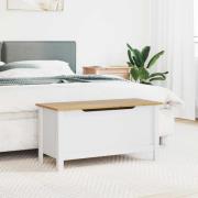 vidaXL Förvaringslåda HILL Vit och honung brun 90 x 40 x 45 cm