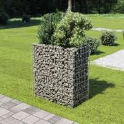 vidaXL Planteringsgabion upphöjd galvaniserat stål 90x50x100 cm