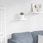 vidaXL Svävande vägghylla vit högglans 23x23,5x3,8 cm MDF