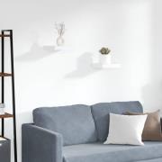 vidaXL Svävande vägghyllor 2 st vit 23x23,5x3,8 cm MDF