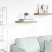 vidaXL Svävande vägghylla ek 50x23x3,8 cm MDF