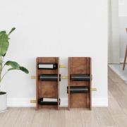 vidaXL Hylla Brun 24 x 13 x 54 cm Massivt mahognyträ