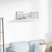 vidaXL Svävande vägghylla vit högglans 80x23,5x3,8 cm MDF