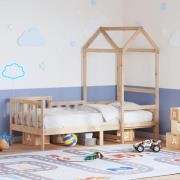 vidaXL Dagbädd med tak 80x200 cm massiv furu