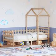 vidaXL Dagbädd med tak 80x200 cm massiv furu