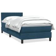 vidaXL Ramsäng med madrass mörkblå 80x210 cm sammet