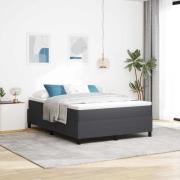 vidaXL Plattform sängram Mörkgrå 140 x 200 cm Kordread tyg