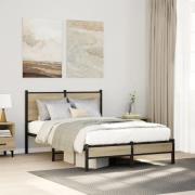 vidaXL Sängram utan madrass metall sonoma-ek 120x190 cm