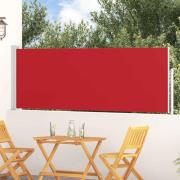 vidaXL Infällbar sidomarkis 100x300 cm röd