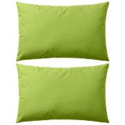 vidaXL Prydnadskuddar för trädgården 2 st 60x40 cm äppelgrön