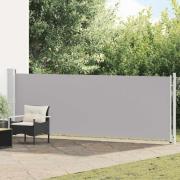 vidaXL Infällbar sidomarkis 140x600 cm grå