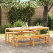 vidaXL Trädgårdsmöbelset 3 pcs Brun Massivt Akaciaträ