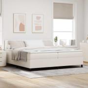 vidaXL Bäddfjäder Grädde och vit 200 x 200 cm Kordread tyg