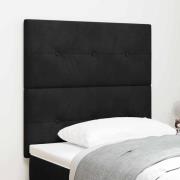vidaXL LED huvuddyna med LED-ljusslingor Svart 100 cm Sammet
