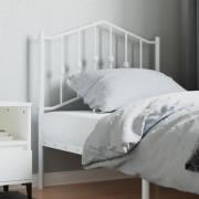 vidaXL Ersättningsgavel metall vit 80 cm