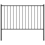 vidaXL Staketpanel Woerden med stolpar stål 1,7x0,75 m svart