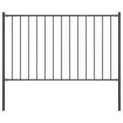 vidaXL Staketpanel Woerden med stolpar stål 1,7x1 m antracit