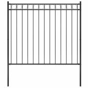 vidaXL Trädgårdsstaket Assen stål 1,7x1,5 m svart