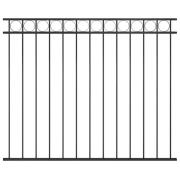 vidaXL Staketpanel stål 1,7x1,5 m svart