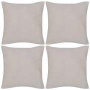 4 Kuddöverdrag i bomull beiga 40 x 40 cm