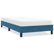 vidaXL Sängram utan madrass mörkblå 80x210 cm sammet
