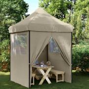 vidaXL Partytält Taupe 200 x 200 x 306 cm Oxford Tyg