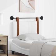 vidaXL Hängande Huvudgavel Väggmonterad Vit 90 x 55 x 5 cm Antik PU