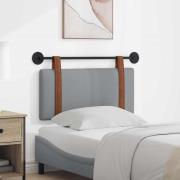 vidaXL Hängande Huvudgavel Enfärgad Ljusgrå 100 x 55 x 5 cm Antik PU