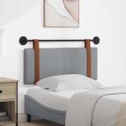 vidaXL Hängande Huvudgavel Enfärgad Ljusgrå 110 x 55 x 5 cm Antik PU