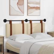 vidaXL Hängande Huvudgavel Väggmonterad Kräm 150 x 55 x 5 cm Antik PU