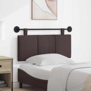 vidaXL Hängande Huvudgavel Väggmonterad Mörkbrun 110 x 55 x 5 cm tyg