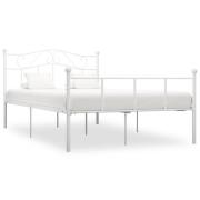 vidaXL Sängram utan madrass vit metall 140x200 cm