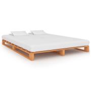 vidaXL Pallsäng utan madrass brun 160x200 cm massiv furu